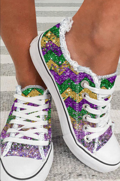 girls mardi gras sneakers