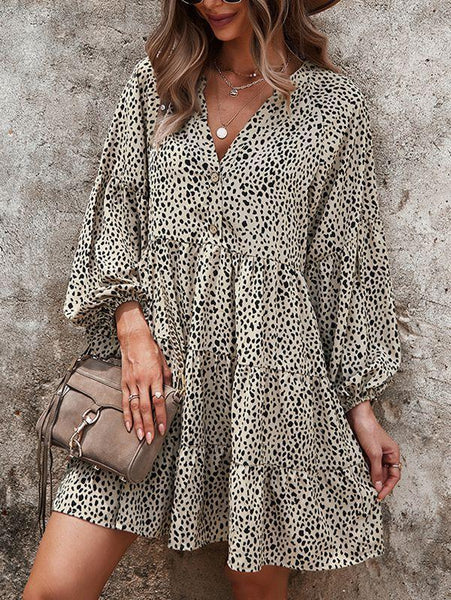 Robe discount nuisette leopard