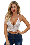 LC253540-1-S, LC253540-1-M, LC253540-1-L, White  Blue/Mustard/Mint Crochet Lace Bralette