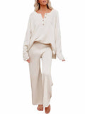 LC622317-15-S, LC622317-15-M, LC622317-15-L, LC622317-15-XL, Beige Women's 2 Piece Outfit Set