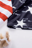 LC25215545-2-S, LC25215545-2-M, LC25215545-2-L, LC25215545-2-XL, LC25215545-2-2XL, Black Contrast American Flag Cutout T-Shirt