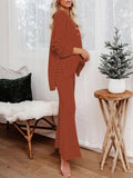 LC622317-14-S, LC622317-14-M, LC622317-14-L, LC622317-14-XL, orange Women's 2 Piece Outfit Set