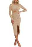 LC6115817-18-S, LC6115817-18-M, LC6115817-18-L, LC6115817-18-XL, Apricot dress