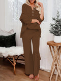 LC622317-1017-S, LC622317-1017-M, LC622317-1017-L, LC622317-1017-XL, Chestnut Women's 2 Piece Outfit Set