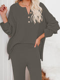 LC622317-2011-S, LC622317-2011-M, LC622317-2011-L, LC622317-2011-XL, Dark Grey Women's 2 Piece Outfit Set