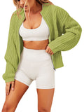 LC271971-309-S, LC271971-309-M, LC271971-309-L, LC271971-309-XL, Light Green cardigan