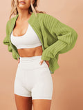 LC271971-309-S, LC271971-309-M, LC271971-309-L, LC271971-309-XL, Light Green cardigan