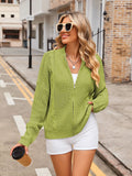 LC271971-309-S, LC271971-309-M, LC271971-309-L, LC271971-309-XL, Light Green cardigan