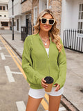 LC271971-309-S, LC271971-309-M, LC271971-309-L, LC271971-309-XL, Light Green cardigan