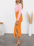 LC6117787-14-S, LC6117787-14-M, LC6117787-14-L, LC6117787-14-XL, Orange dress