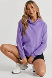 Women's Casual Hoodies Long Sleeve Solid Lightweight Loose Sweatshirt with Pocket