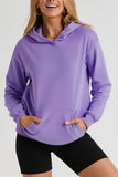 Women's Casual Hoodies Long Sleeve Solid Lightweight Loose Sweatshirt with Pocket