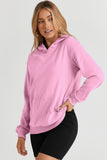 Women's Casual Hoodies Long Sleeve Solid Lightweight Loose Sweatshirt with Pocket