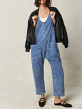 LC25214575-4-S, LC25214575-4-M, LC25214575-4-L, LC25214575-4-XL, Light Blue Jeans-Jumpsuit