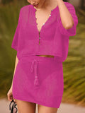 LC422135-6-S, LC422135-6-M, LC422135-6-L, LC422135-6-XL, Rose Red cover up