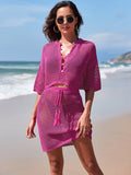 LC422135-6-S, LC422135-6-M, LC422135-6-L, LC422135-6-XL, Rose Red cover up