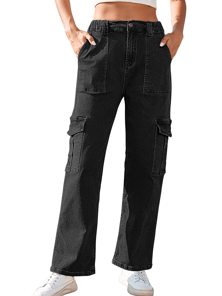 Women's Flap Pocket Cargo Jeans – PinkQueenShop