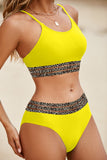 Women's 2 Piece Swimsuit Scoop Neck Adjustable Spaghetti Straps Bathing Suit