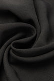 LC6118931-P2-S, LC6118931-P2-M, LC6118931-P2-L, LC6118931-P2-XL, Black Ruffle Sleeve V Neck Frilled Shift Dress