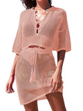 LC422135-14010-S, LC422135-14010-M, LC422135-14010-L, LC422135-14010-XL, Smoke Rose cover up