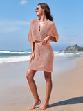 LC422135-14010-S, LC422135-14010-M, LC422135-14010-L, LC422135-14010-XL, Smoke Rose cover up