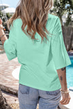 LC25224353-P2209-S, LC25224353-P2209-M, LC25224353-P2209-L, LC25224353-P2209-XL, Moonlight Jade Colorblock Star Patched Half Sleeve Oversized Tee