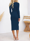 LC6115817-305-S, LC6115817-305-M, LC6115817-305-L, LC6115817-305-XL, Dark Blue dress