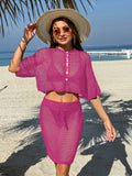 LC422135-6-S, LC422135-6-M, LC422135-6-L, LC422135-6-XL, Rose Red cover up