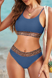 Women's 2 Piece Swimsuit Scoop Neck Adjustable Spaghetti Straps Bathing Suit