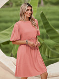 LC6119678-10010-S, LC6119678-10010-M, LC6119678-10010-L, LC6119678-10010-XL, Peach Blossom dress