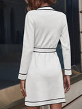 LC273739-1-S, LC273739-1-M, LC273739-1-L, LC273739-1-XL, White Sweater Dresses