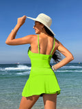 LC415962-3609-S, LC415962-3609-M, LC415962-3609-L, LC415962-3609-XL, Fluorescent Green tankini