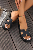 BH023745-P2-36, BH023745-P2-37, BH023745-P2-38, BH023745-P2-39, BH023745-P2-40, Black Cutout Design Open Toe Platform Slippers