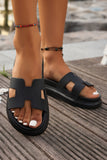 BH023745-P2-36, BH023745-P2-37, BH023745-P2-38, BH023745-P2-39, BH023745-P2-40, Black Cutout Design Open Toe Platform Slippers