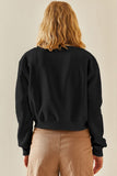 LC8513356-P2-S, LC8513356-P2-M, LC8513356-P2-L, LC8513356-P2-XL, LC8513356-P2-2XL, Black Womens Cropped Bomber Jacket 