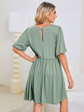 LC6119678-2309-S, LC6119678-2309-M, LC6119678-2309-L, LC6119678-2309-XL, Wormwood Green dress