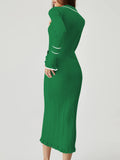 LC273732-1509-S, LC273732-1509-M, LC273732-1509-L, LC273732-1509-XL, Christmas Green sweater dress