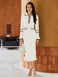 LC273732-1-S, LC273732-1-M, LC273732-1-L, LC273732-1-XL, White sweater dress