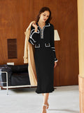 LC273732-2-S, LC273732-2-M, LC273732-2-L, LC273732-2-XL, Black sweater dress