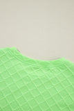 LC626216-P809-S, LC626216-P809-M, LC626216-P809-L, LC626216-P809-XL, Light Green Checkered Textured Tee and Drawstring Shorts