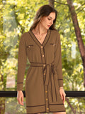 LC273739-1016-S, LC273739-1016-M, LC273739-1016-L, LC273739-1016-XL, Camel Sweater Dresses