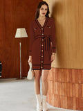 LC273739-1017-S, LC273739-1017-M, LC273739-1017-L, LC273739-1017-XL, Chestnut Sweater Dresses