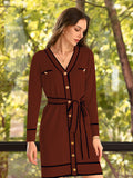 LC273739-1017-S, LC273739-1017-M, LC273739-1017-L, LC273739-1017-XL, Chestnut Sweater Dresses