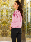 LC2724773-10-S, LC2724773-10-M, LC2724773-10-L, LC2724773-10-XL, Pink sweater