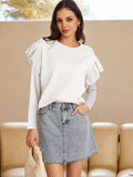 LC274060-1-S, LC274060-1-M, LC274060-1-L, LC274060-1-XL, White sweater