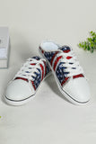 Women's Stars and Stripes Print Canvas Shoes Backless Sneakers