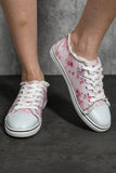 Spring Sakura Floral Print Canvas Shoes Low Cut Sneakers for Women