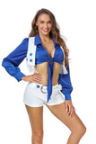 Womens Cowboys Cheerleader Costume Blue