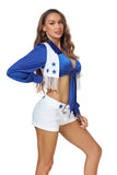 Womens Cowboys Cheerleader Costume Blue