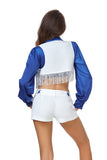 Womens Cowboys Cheerleader Costume Blue